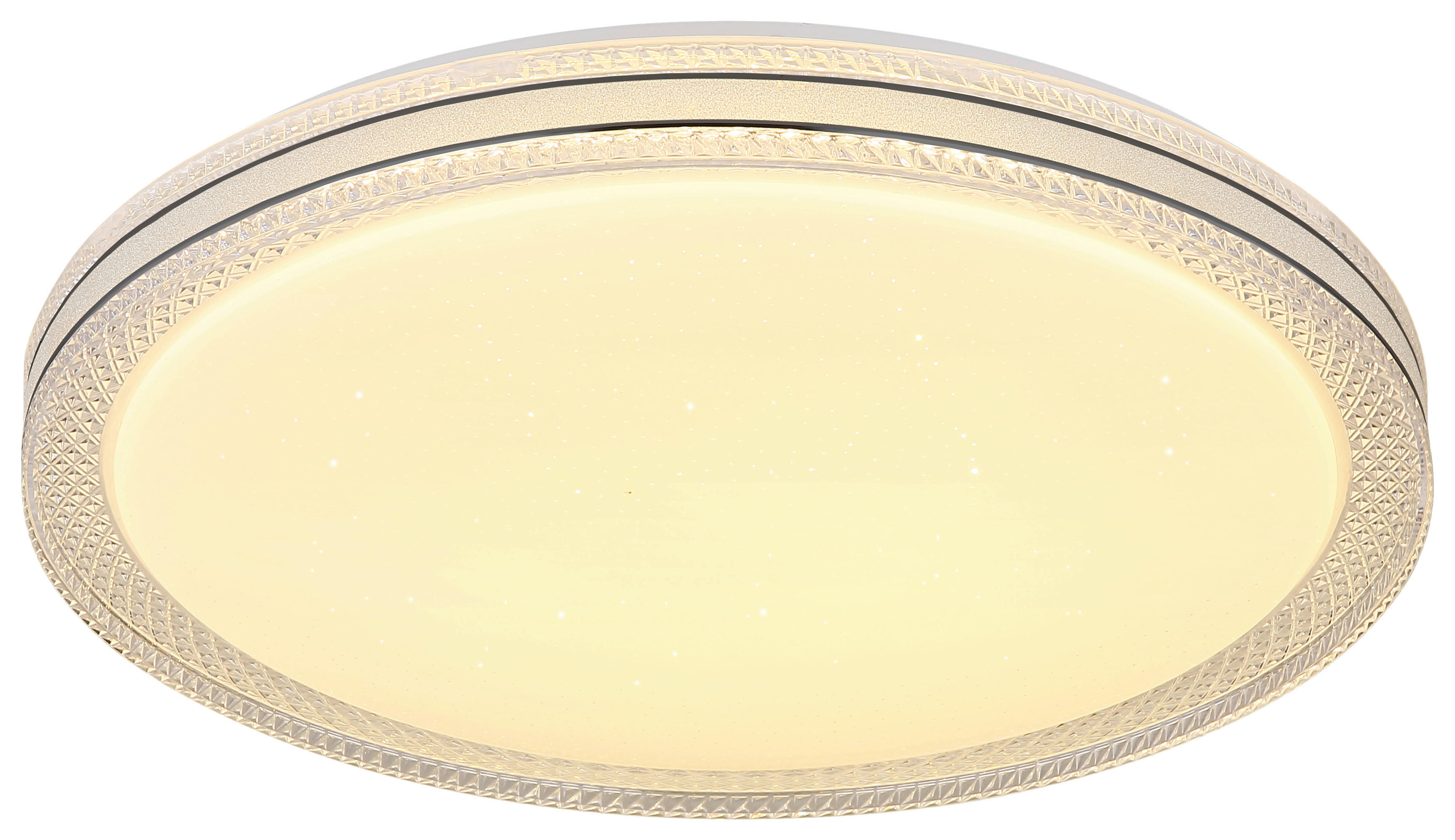 GLOBO LED-Deckenleuchte VELENO 41263-24 transparent Opal weiß Kunststoff Metall H/D: ca. 7x49 cm