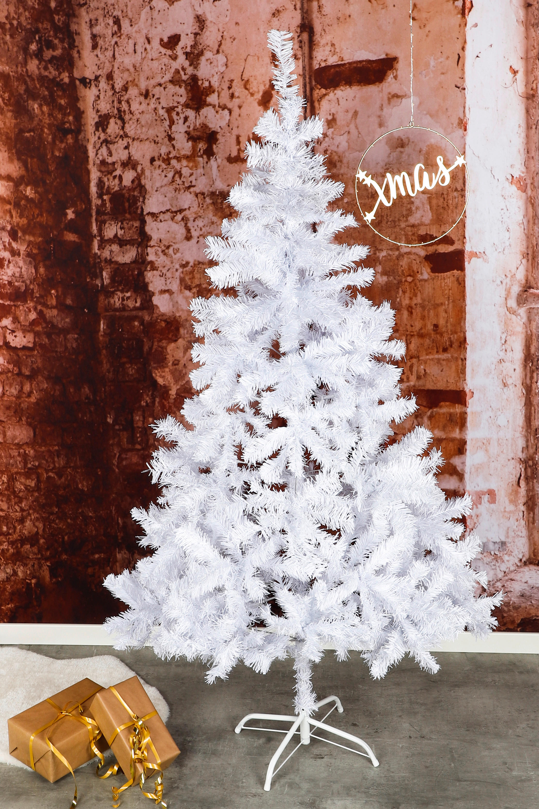 HI Weihnachtsbaum weiß Kunststoff H: ca. 180 cm Weihnachtsbaum 180cm - weiß (180,00cm)
