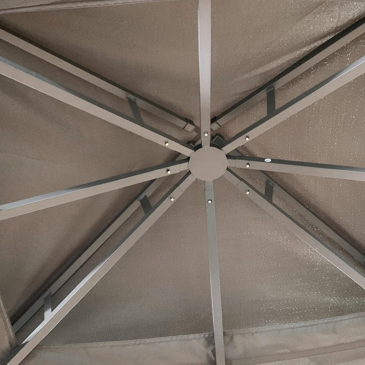 Outsunny Pavillon braun Metall B/H/L: ca. 300x270x365 cm Pavillon - braun/beige (365,00/300,00/270,00cm) - Outsunny