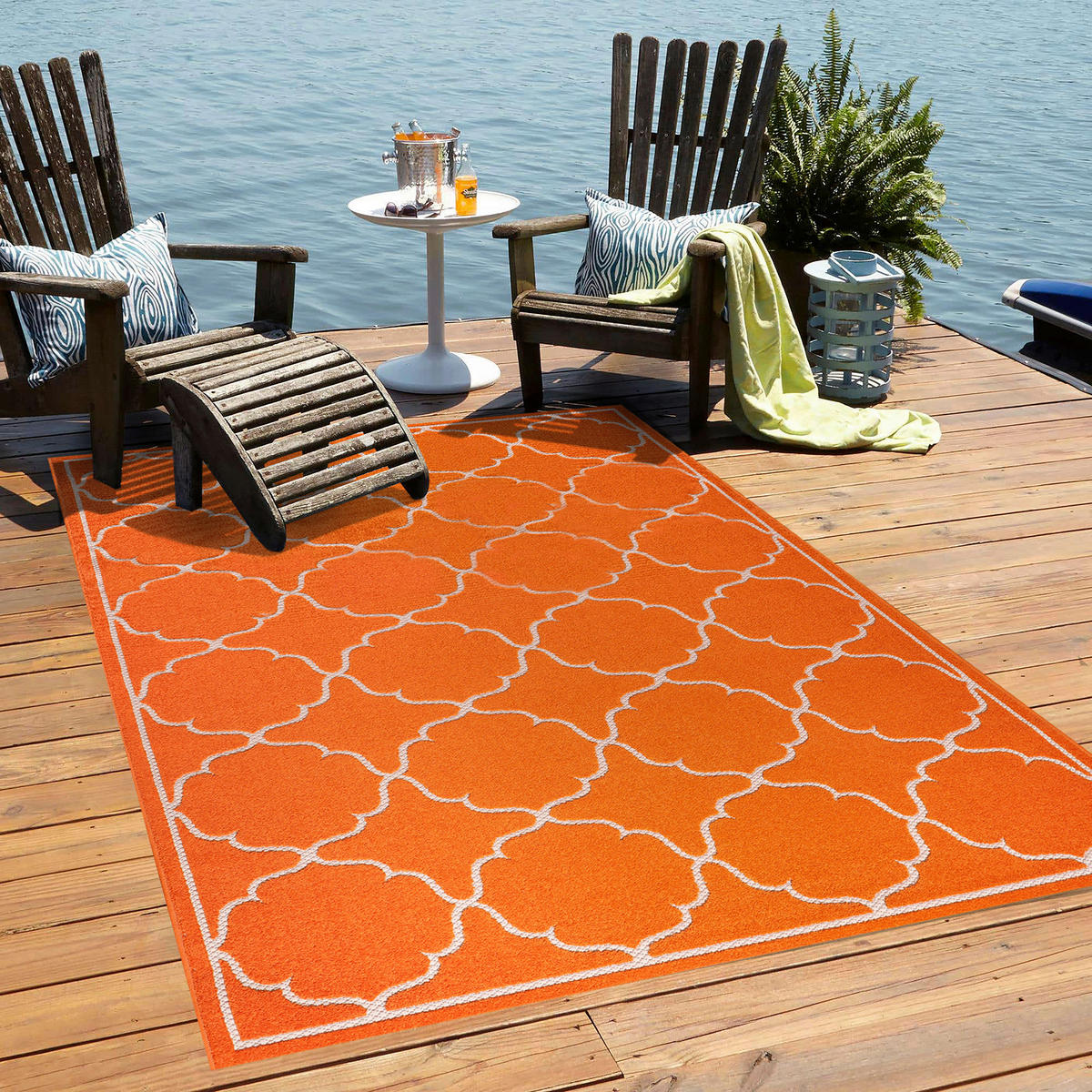 Sanat Outdoorteppich BERLIN orange B/L: ca. 120x170 cm BERLIN - orange (120,00/170,00cm) - Sanat