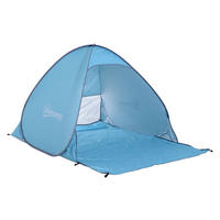 Outsunny Pop-Up Zelt blau Polyester-Mischgewebe B/H/L: ca. 200x115x150 cm Pop-Up_Zelt_für_2_Personen - blau (150,00/200,00/115,00cm) - Outsunny