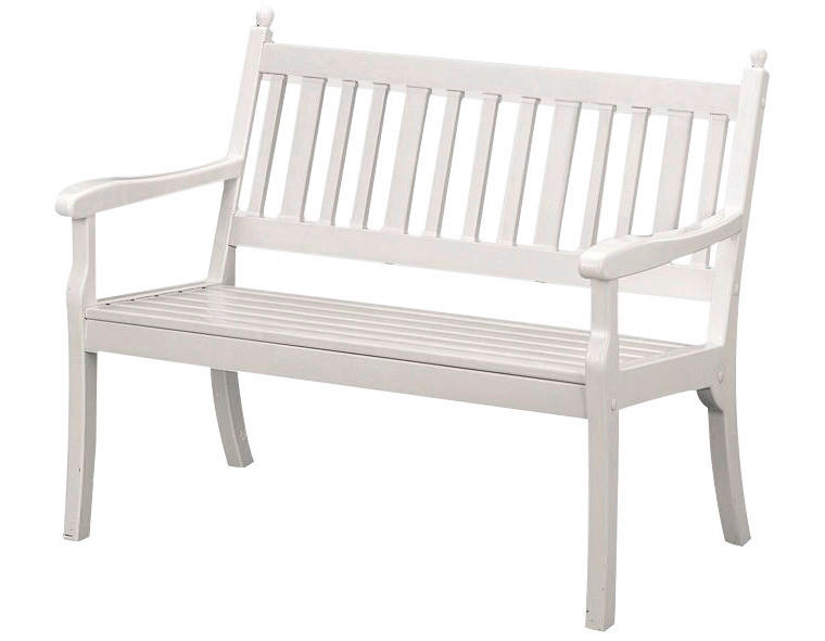 Blome Sitzbank Hohenzollern weiß Kunststoff B/H/L: ca. 69x88x115 cm Hohenzollern - weiß (115,00/69,00/88,00cm) - Blome