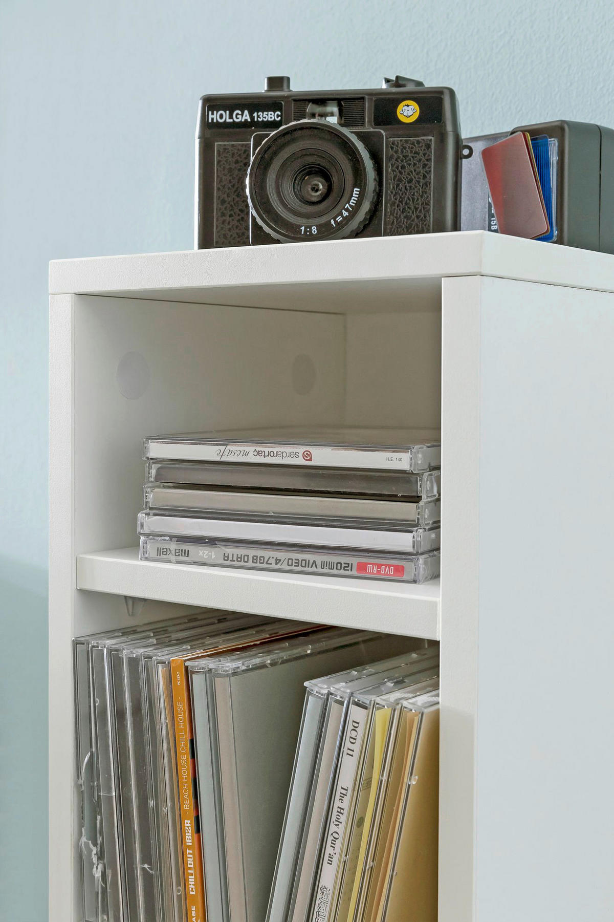 CD Regal weiß B/H/T: ca. 21x90x20 cm CD-Regal - weiß (21,00/90,00/20,00cm) - Wohnling