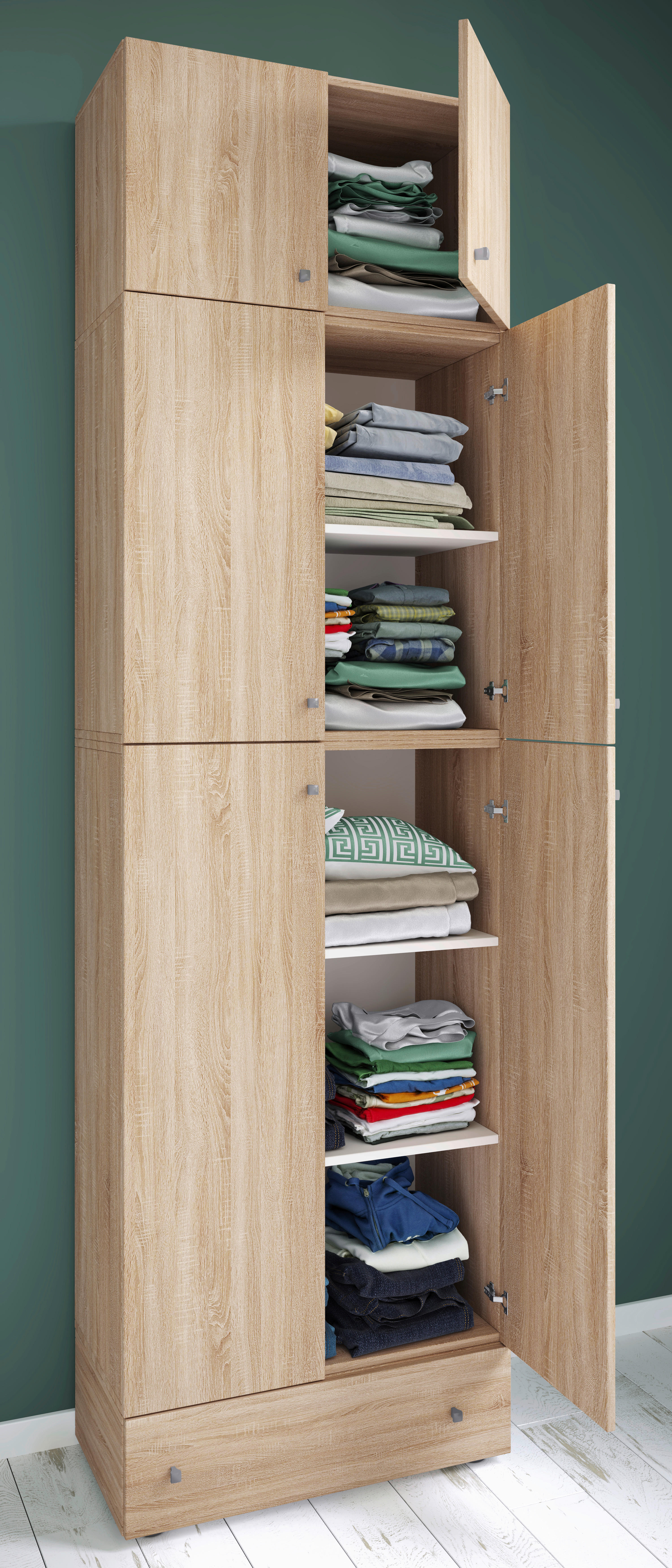 Kleiderschrank Lona Eiche B/H/T: ca. 70x240x39 cm Lona - Eiche (70,00/240,00/39,00cm) - VCM Möbel
