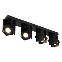 GLOBO Spot schwarz Metall B/H/T: ca. 8,4x15,7x61,2 cm GU10 4 Brennstellen RORY - schwarz (8,40/15,70/61,20cm) - GLOBO