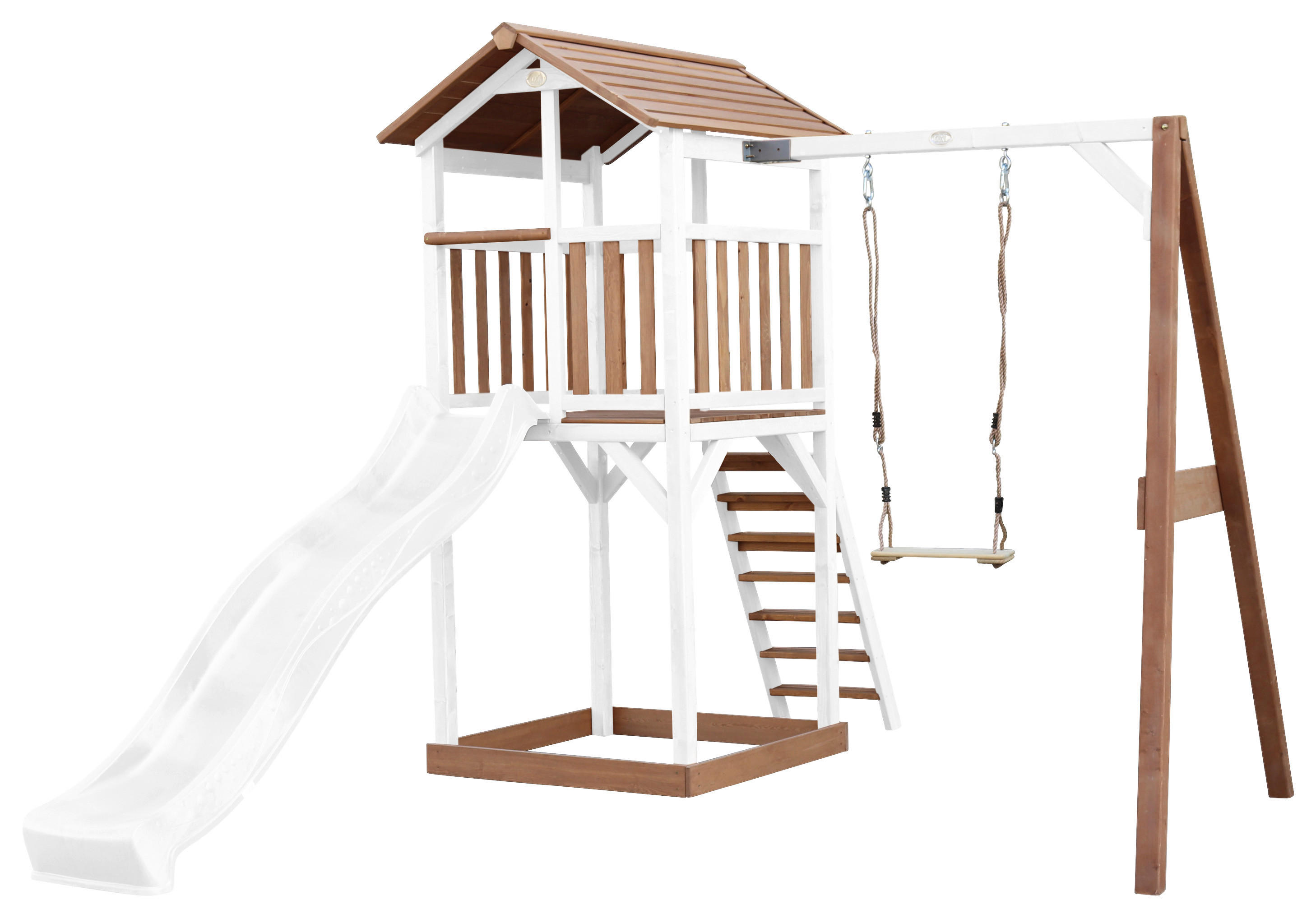 AXI Spielturm Beach Tower braun B/H/L: ca. 284x242x349 cm Beach Tower - braun/weiß (349,00/284,00/242,00cm) - AXI