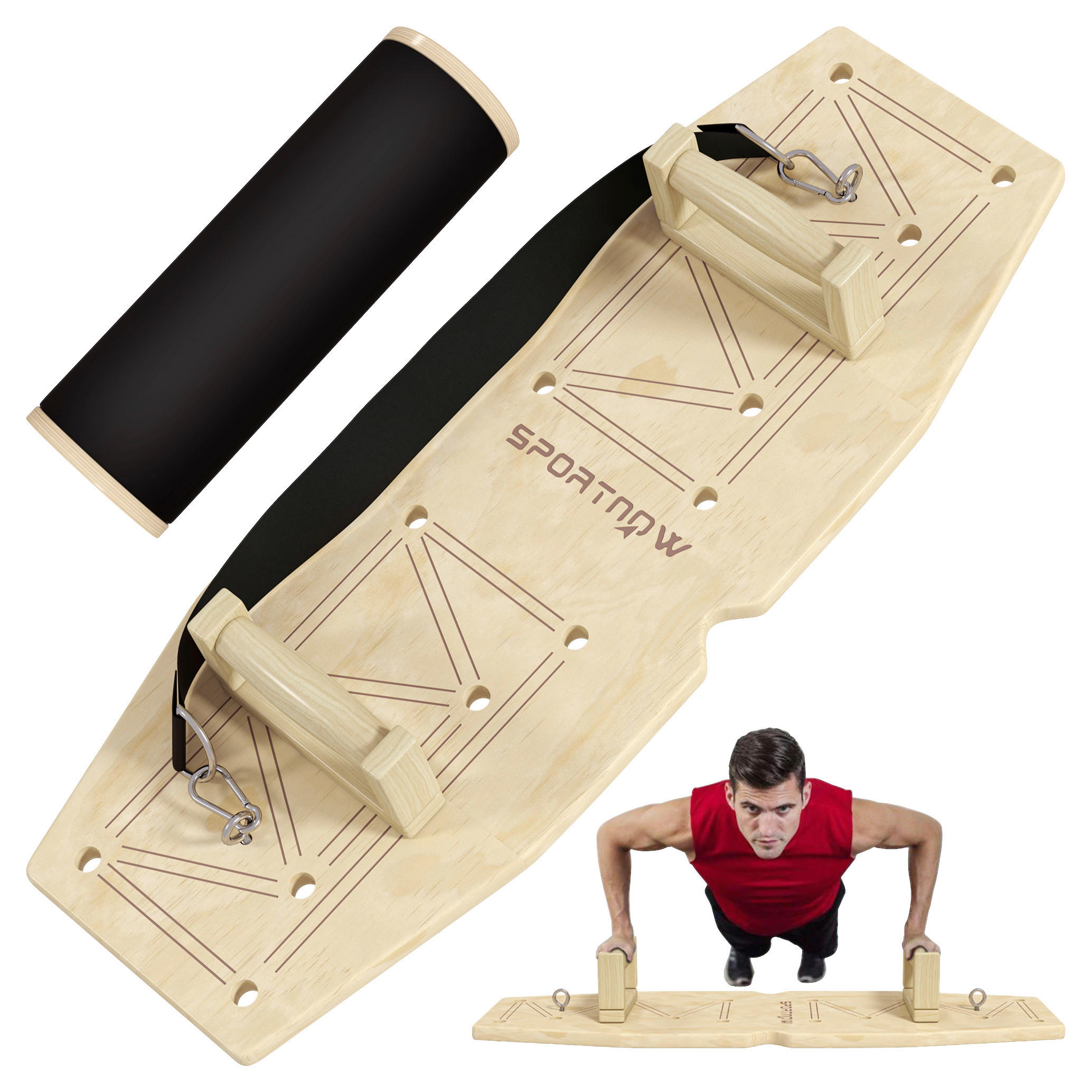 SPORTNOW Liegestützgriffe Holzoptik Holz B/H/L: ca. 30x26x80 cm Liegestützgriffe - Holzoptik (80,00/30,00/26,00cm) - SPORTNOW