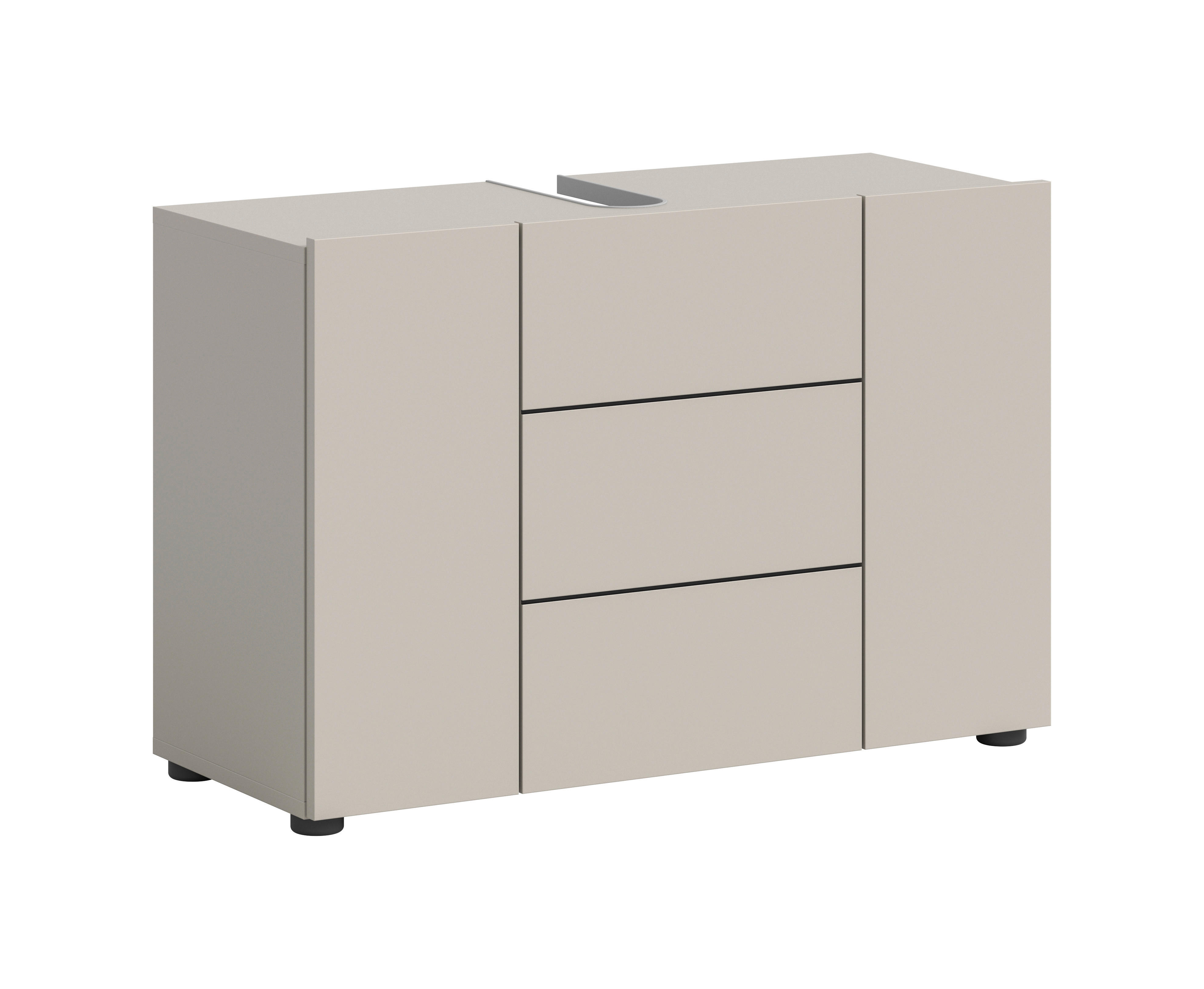 Waschbeckenunterschrank VIRA Cashmere schwarz B/H/T: ca. 82x56x34 cm VIRA - schwarz/Cashmere (82,00/56,00/34,00cm) - xonox.home