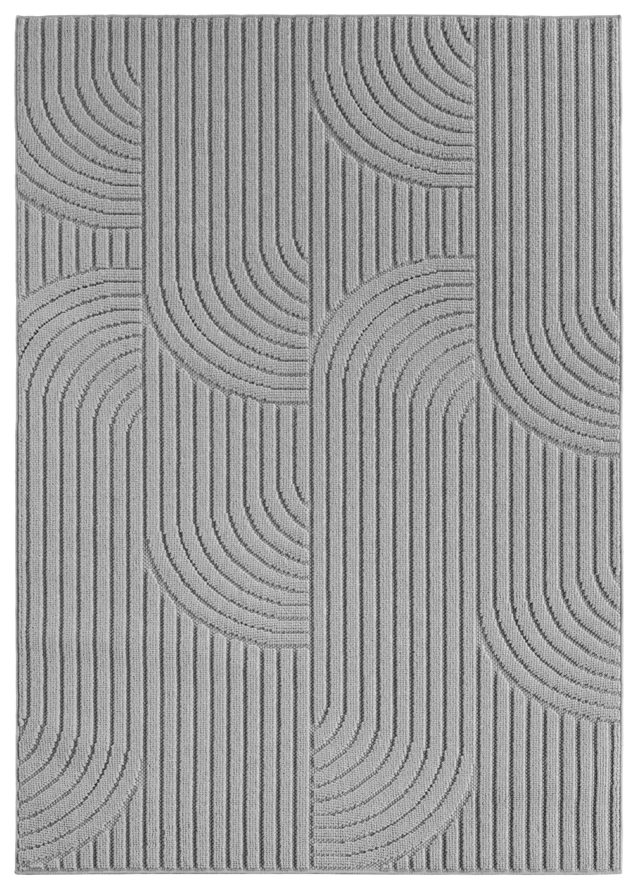 Ayyildiz Kurzflorteppich HELIX silber B/H/L: ca. 280x0,7x370 cm HELIX - silber (370,00/280,00/0,70cm) - Ayyildiz