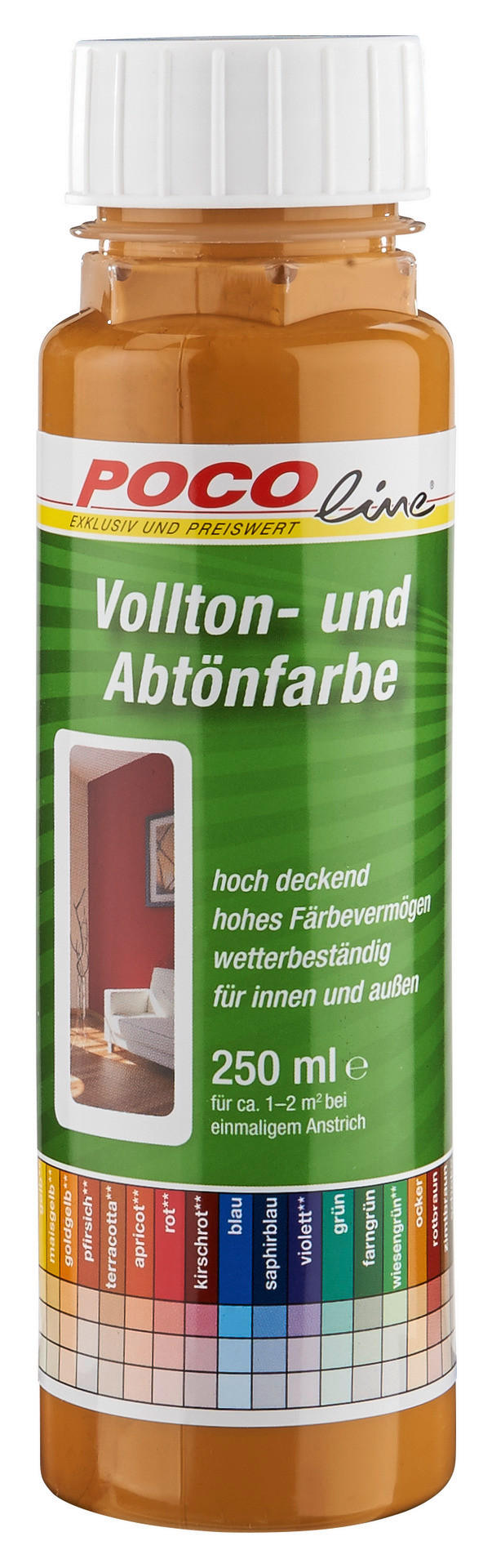 POCOline Vollton- und Abtönfarbe zimtbraun ca. 0,25 l Voll+Abtönfarbe 250ml zimtbraun - zimtbraun (250ml) - POCOline
