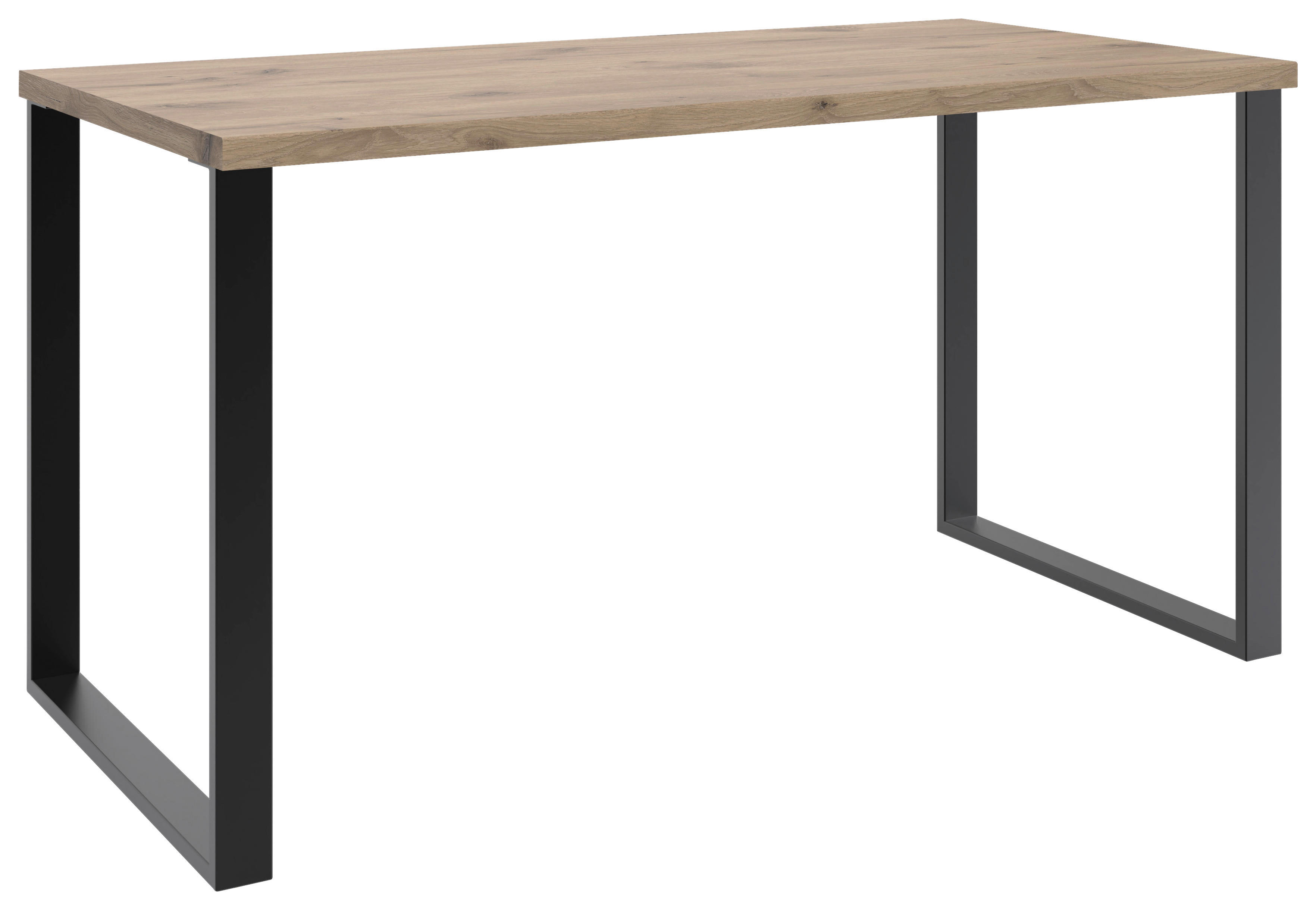Oak Nachbildung B/H/T: ca. 140x75x70 cm Norderney_Schreibtisch J28 301 - schwarz/Oak (140,00/75,00/70,00cm)