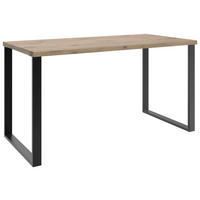 Oak Nachbildung B/H/T: ca. 140x75x70 cm Norderney_Schreibtisch J28 301 - schwarz/Oak (140,00/75,00/70,00cm)