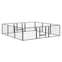 PawHut Welpenauslauf schwarz Stahl B/H/L: ca. 1,5x60x80 cm Welpenauslauf - schwarz (80,00/1,50/60,00cm) - PawHut