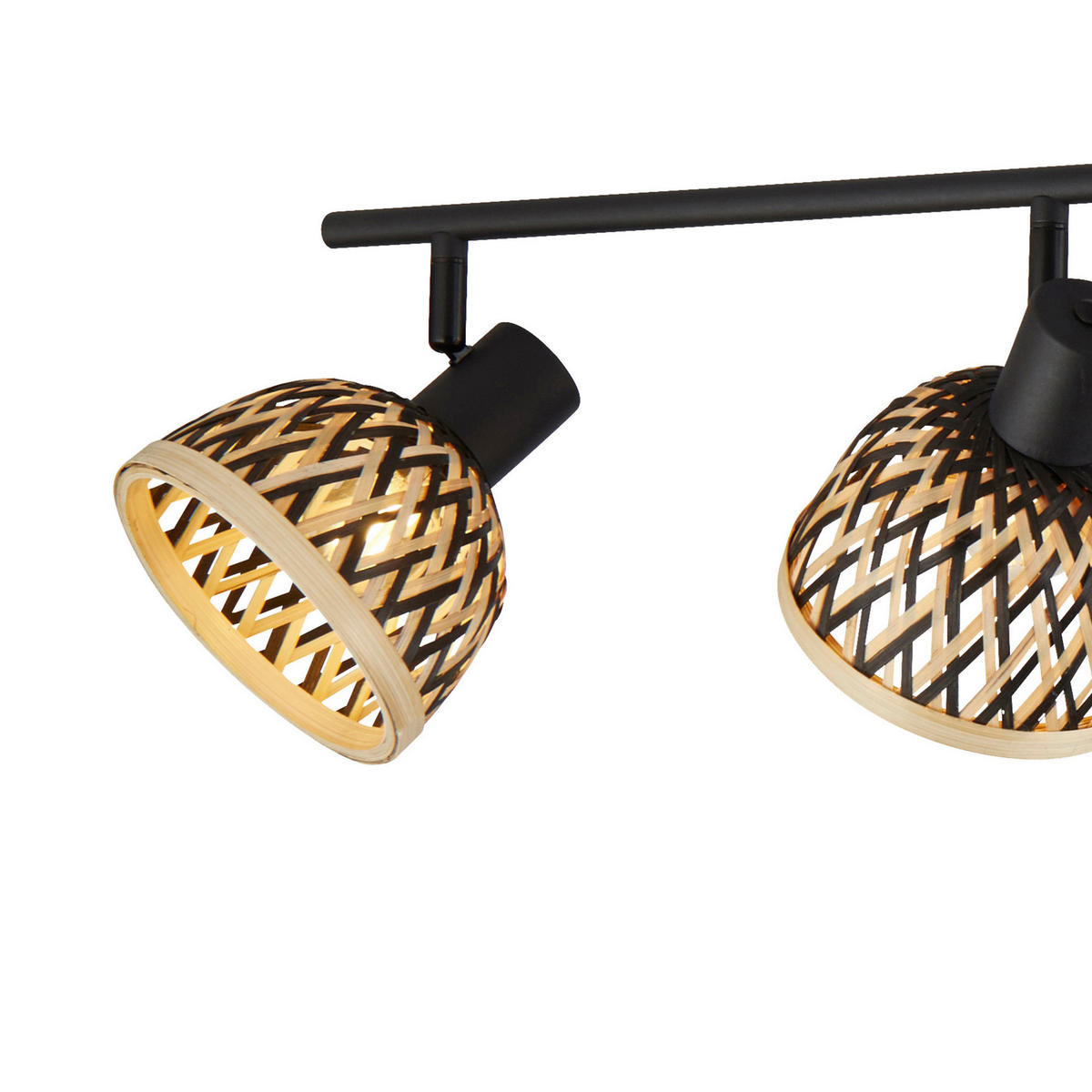 Searchlight Strahler schwarz Stahl Bambus B/H/L: ca. 13x22x94 cm E14 4 Brennstellen Lance - schwarz (94,00/13,00/22,00cm) - Searchlight