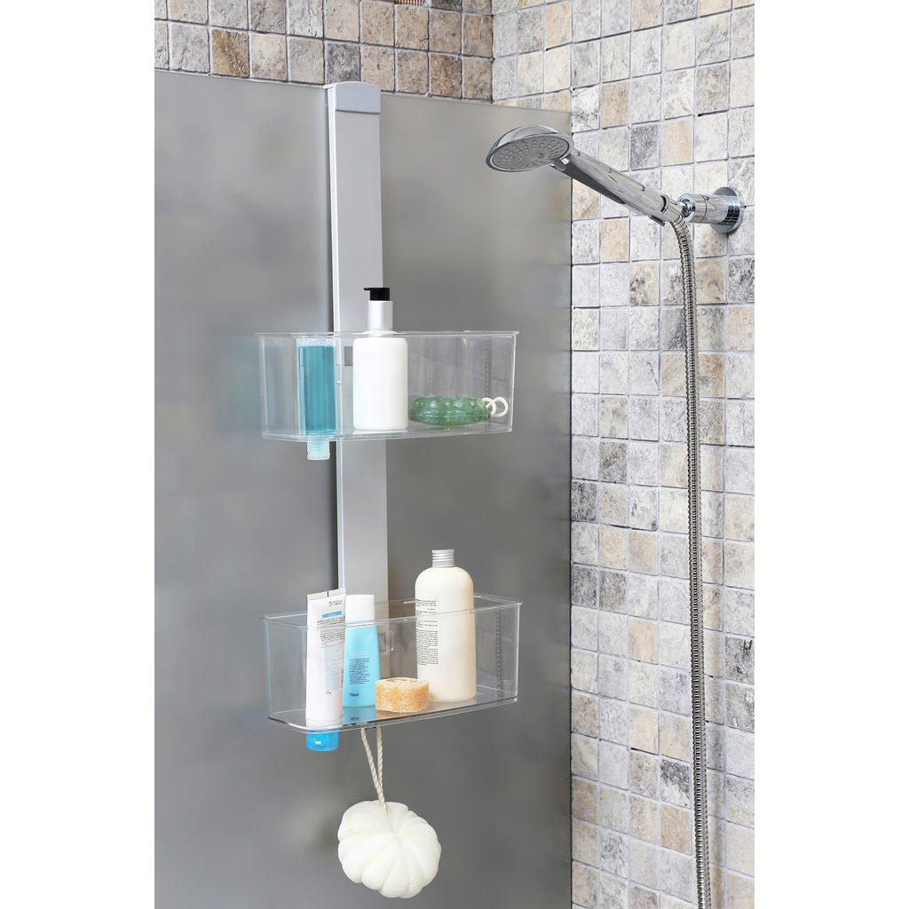 Thumbnail - Dusch-Hängeregal grau Kunststoff