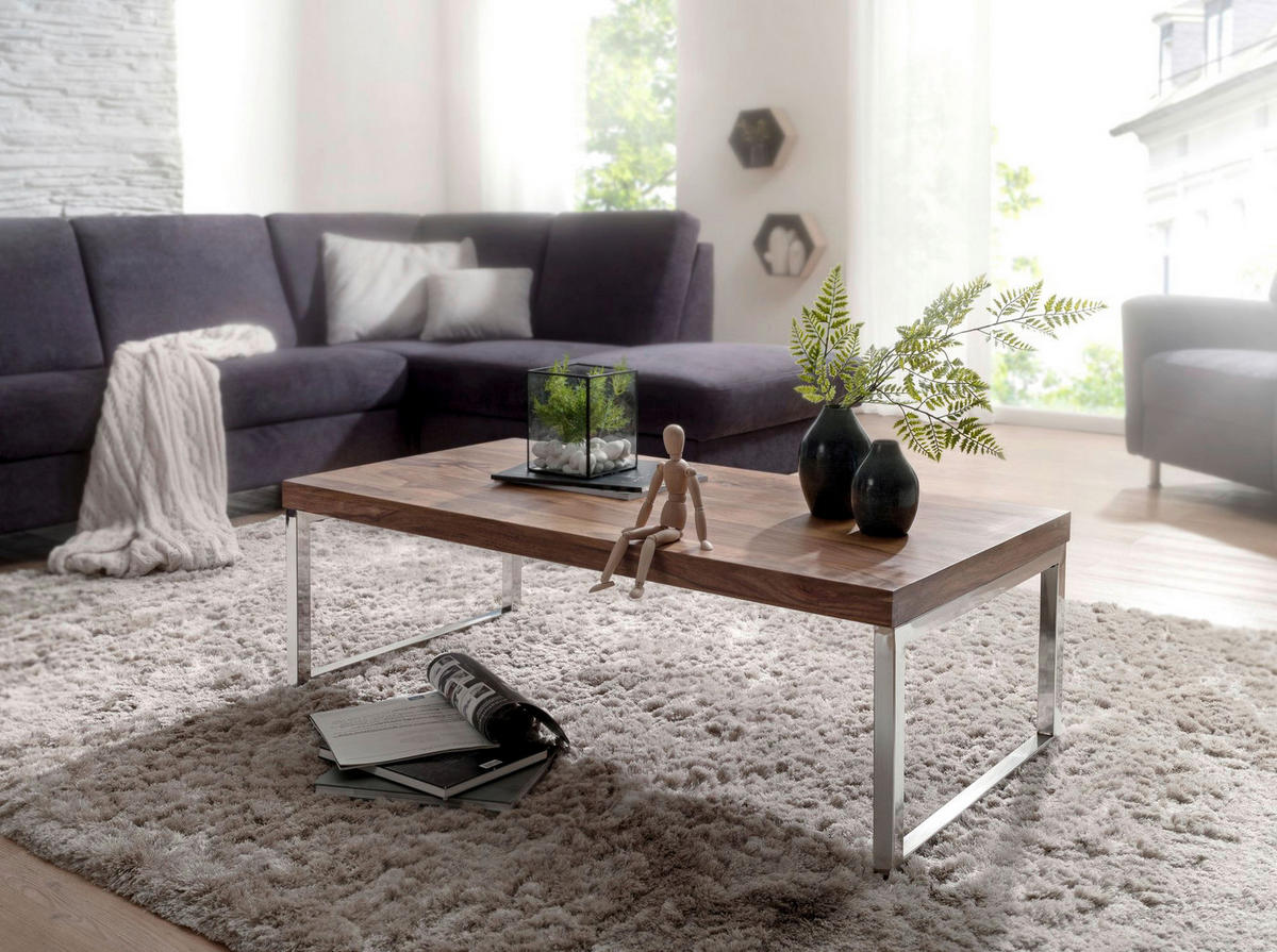 Couchtisch braun B/H/T: ca. 120x40x60 cm Couchtisch - braun (120,00/40,00/60,00cm) - Wohnling