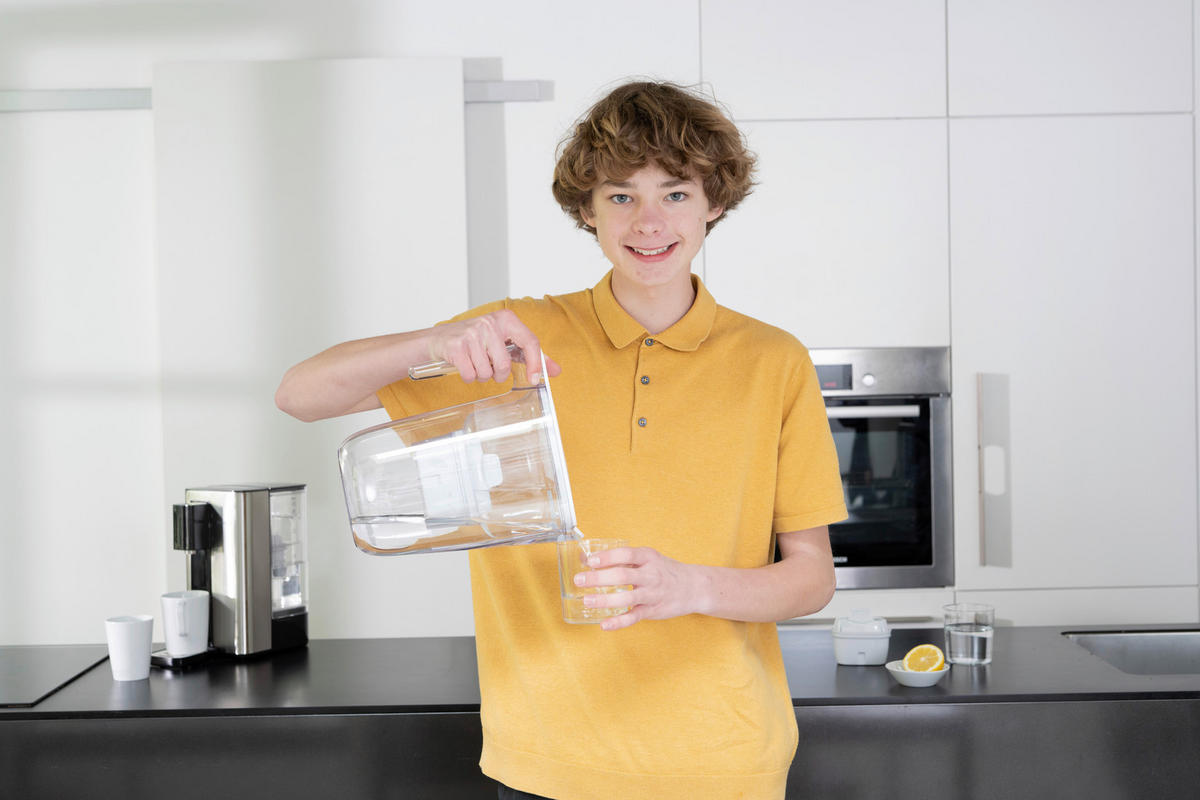 Wasserfilter-Kanne transparent Kunststoff Wasserfilter-Kanne AWP2933WHT - weiß/transparent