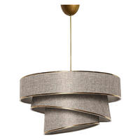 Opviq Pendelleuchte beige gold B/H/T/L/D: ca. 40x70x40x40x40 cm E27 1 Brennstellen Couper - beige/gold (40,00/40,00/70,00cm) - Opviq