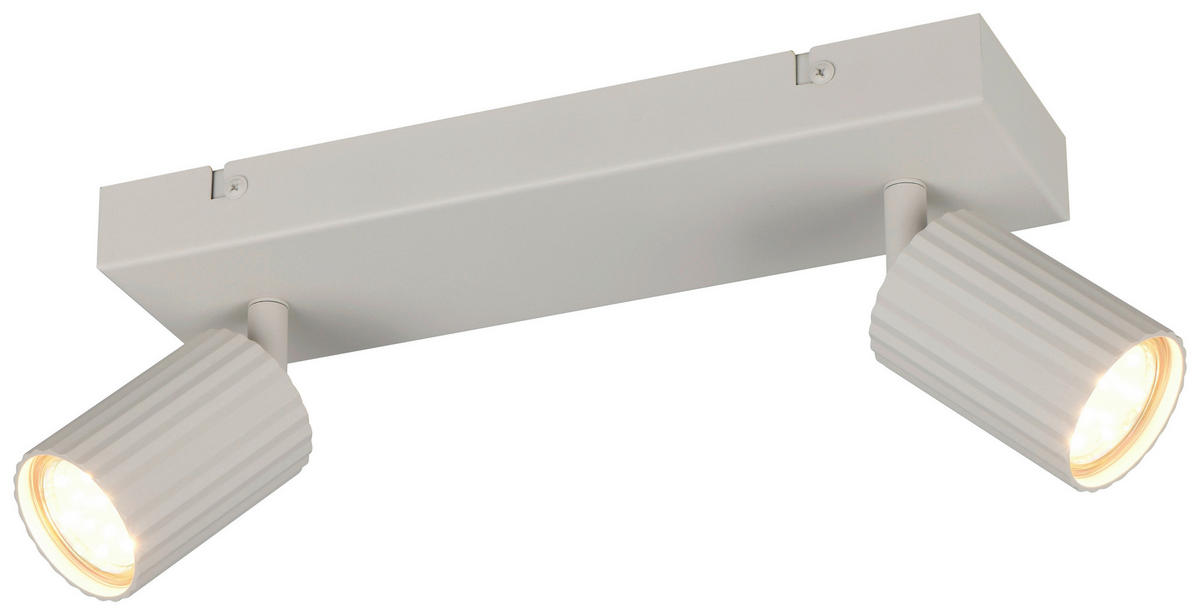 Reality Leuchten Spots grau Metall B/H/L: ca. 30x14,5x9 cm GU10 2 Brennstellen Spot_Soka_2 - grau (9,00/30,00/14,50cm) - Reality Leuchten