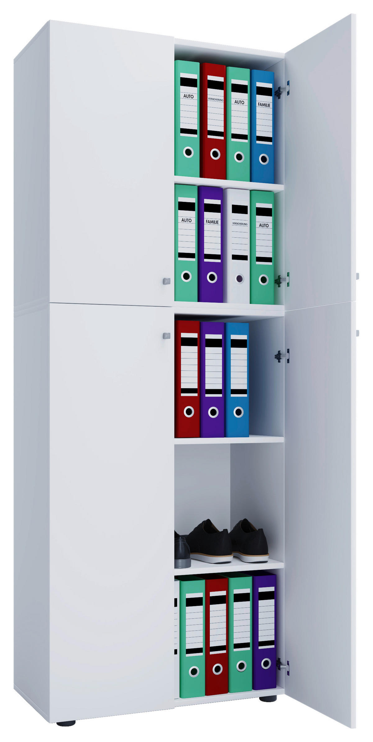 Büroschrank Lona XXL weiß B/H/T: ca. 70x183x39 cm Lona XXL - weiß (70,00/183,00/39,00cm) - VCM Möbel