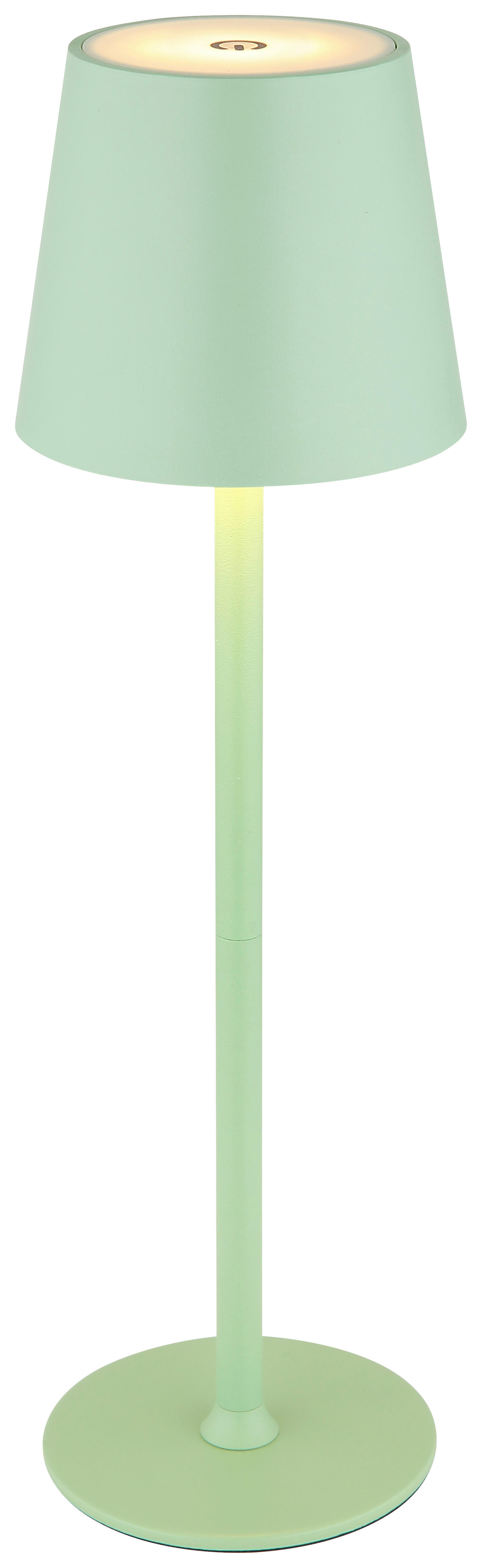 GLOBO LED-Tischleuchte hellgrün Opal Metall Kunststoff H/D: ca. 36x10,6 cm VANNIE - hellgrün/Opal (10,60/36,00cm) - GLOBO