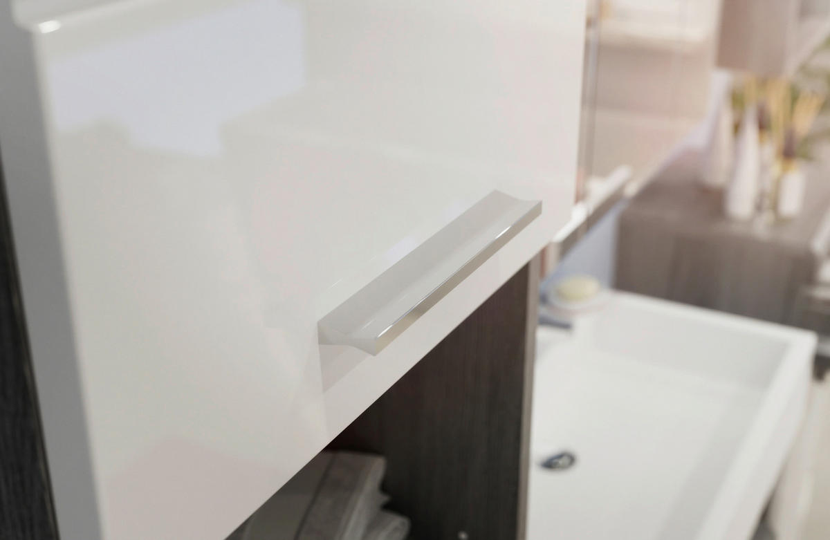 Badezimmer-Set Scout Rauchsilber Nachbildung weiß Hochglanz B/H/T: ca. 112x191x34 cm Scout - weiß (112,00/191,00/34,00cm) - xonox.home