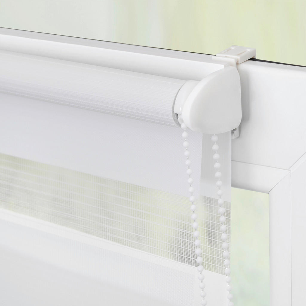 Thumbnail - LICHTBLICK Doppelrollo Duo Sterne petrol B/T: ca. 90x150 cm