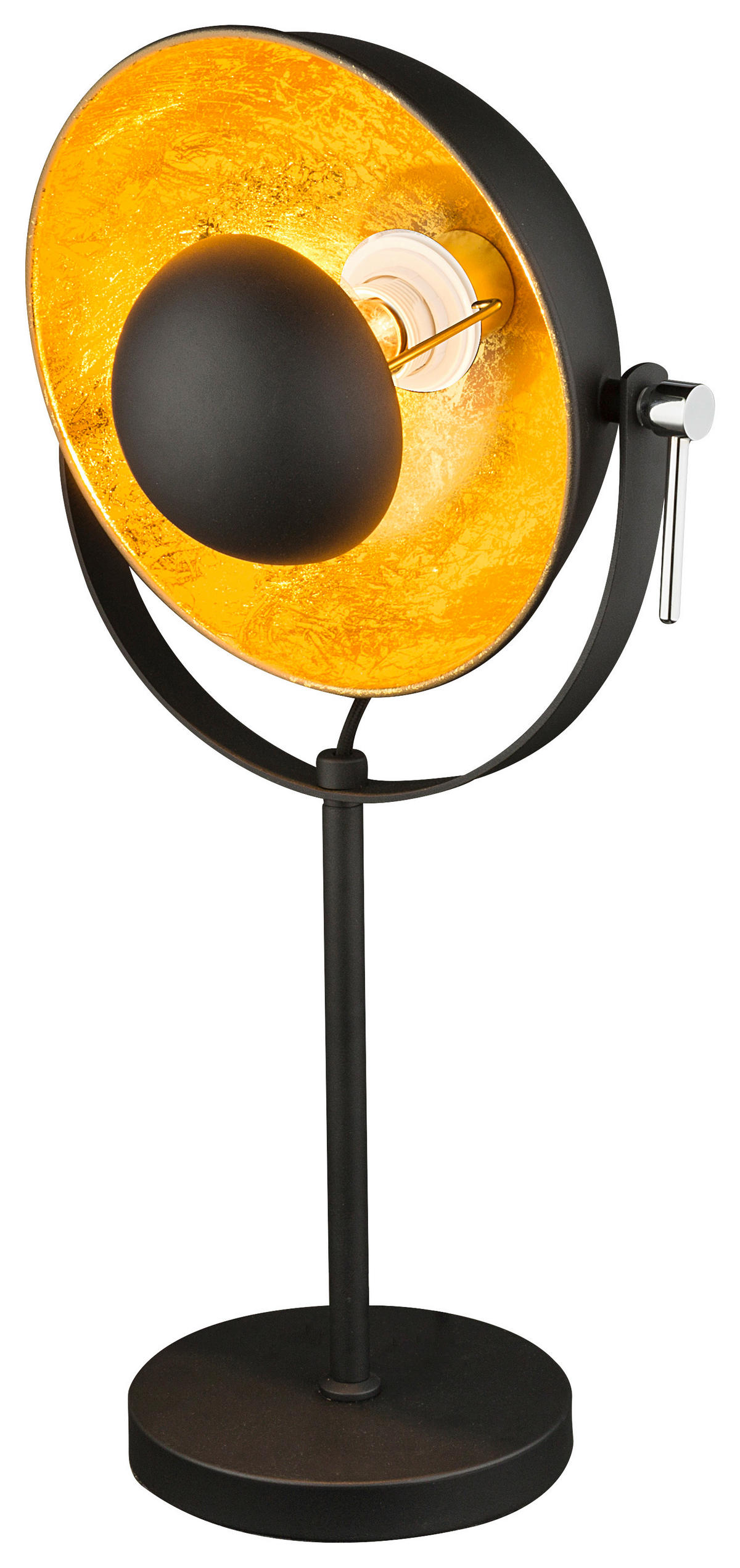 GLOBO Tischleuchte schwarz gold Metall B/H/L: ca. 25,5x56,5x31,5 cm E27 1 Brennstellen XIRENA - gold/schwarz (31,50/25,50/56,50cm) - GLOBO