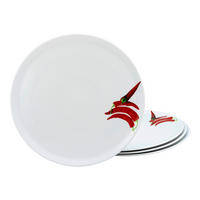 CreaTable Pizzateller CHILLI weiß Porzellan 4 tlg. CHILLI - weiß (33,00cm) - CreaTable