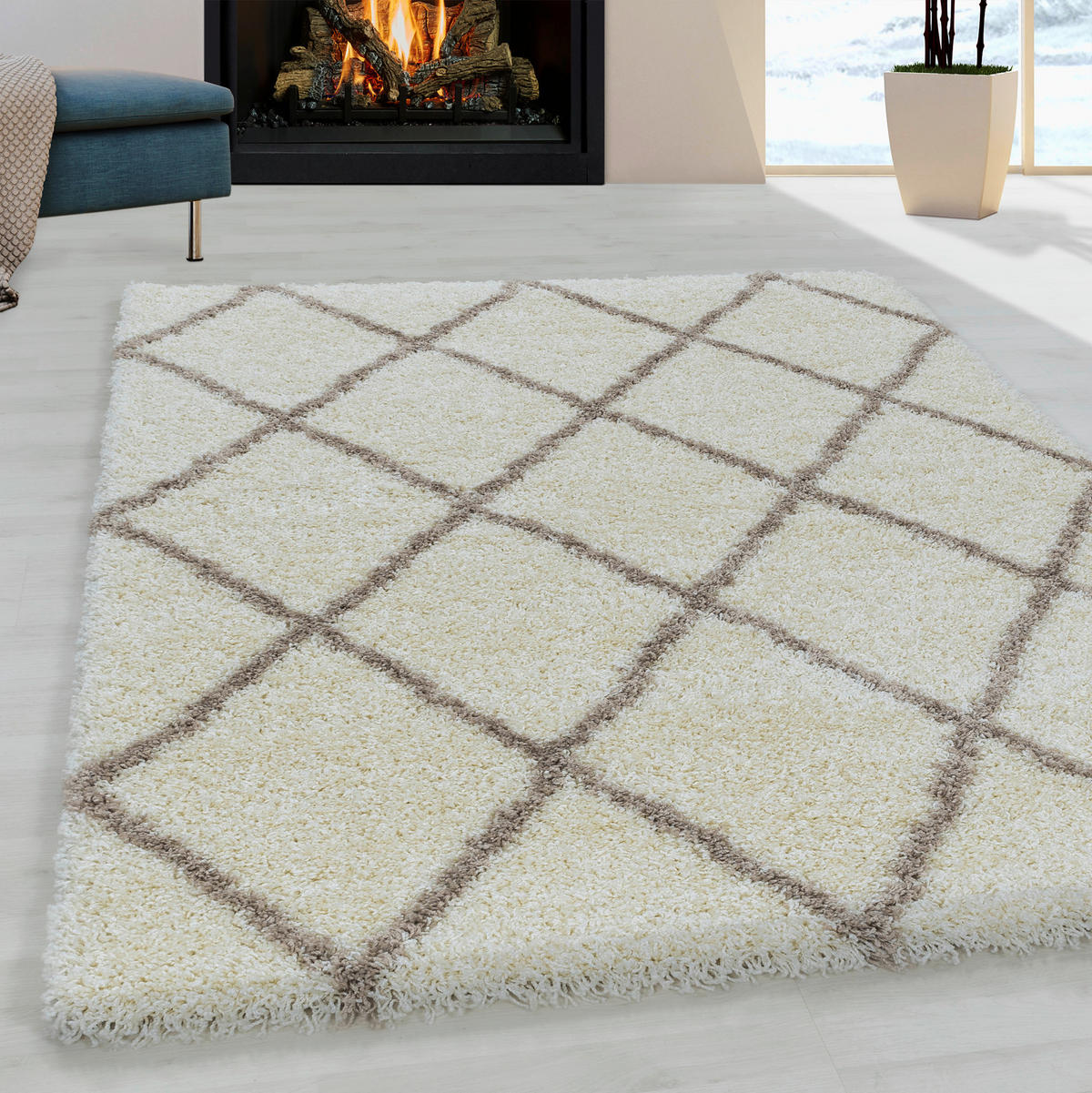 Ayyildiz Teppich ALVOR creme B/L: ca. 60x110 cm ALVOR - creme (60,00/110,00cm) - Ayyildiz