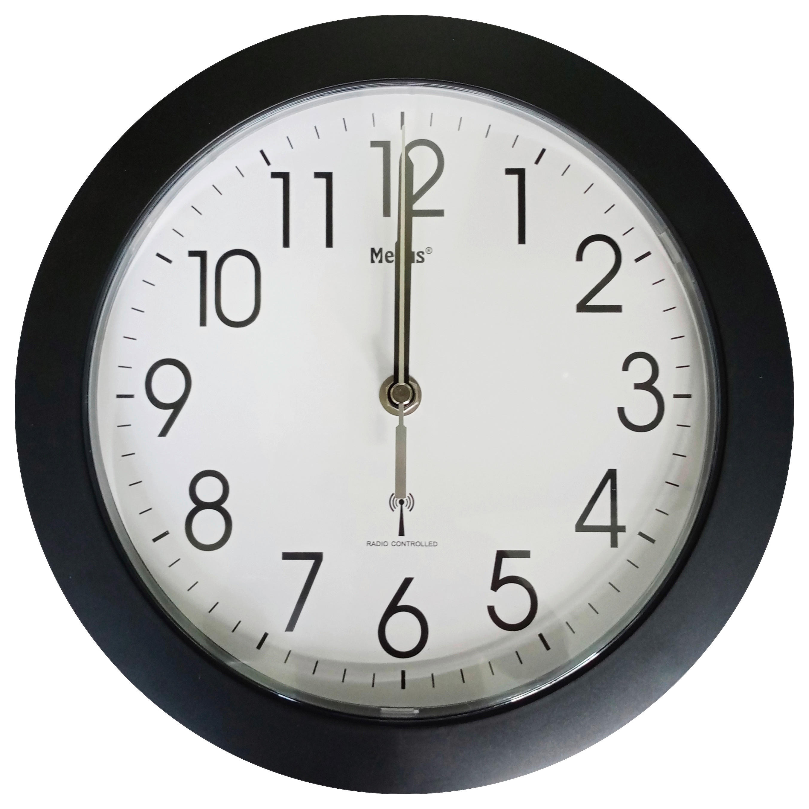 Mebus Wanduhr schwarz B/H/L: ca. 5x25,5x25,5 cm Wanduhr_Funk - schwarz (25,50/5,00/25,50cm) - Mebus