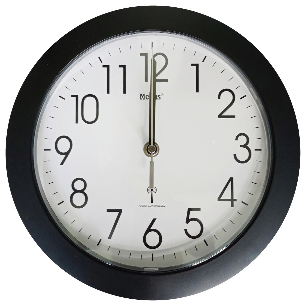 Mebus Wanduhr schwarz B/H/L: ca. 5x25,5x25,5 cm Wanduhr_Funk - schwarz (25,50/5,00/25,50cm) - Mebus