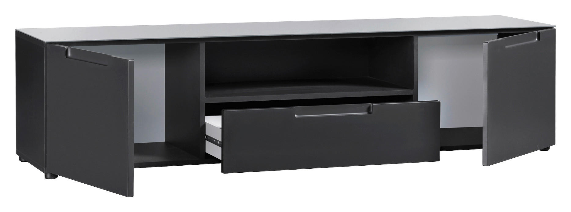 TV-Lowboard Mailand anthrazit B/H/T: ca. 168x41x40 cm Mailand - anthrazit (168,00/41,00/40,00cm)
