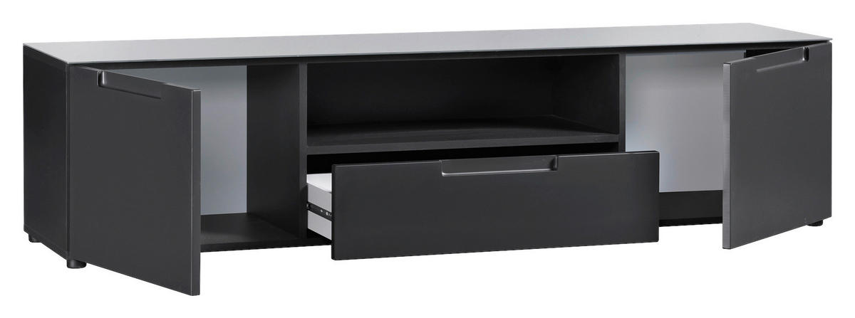TV-Lowboard Mailand anthrazit B/H/T: ca. 168x41x40 cm Mailand - anthrazit (168,00/41,00/40,00cm)