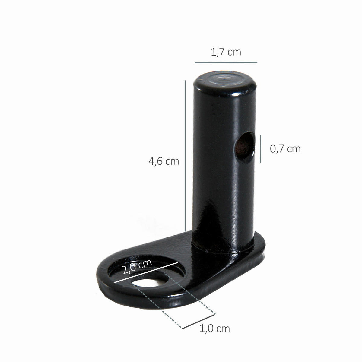 HOMCOM Anhängerkupplung M03 schwarz schwarz Ersatzkupplung 5664-0001CN - schwarz - HOMCOM