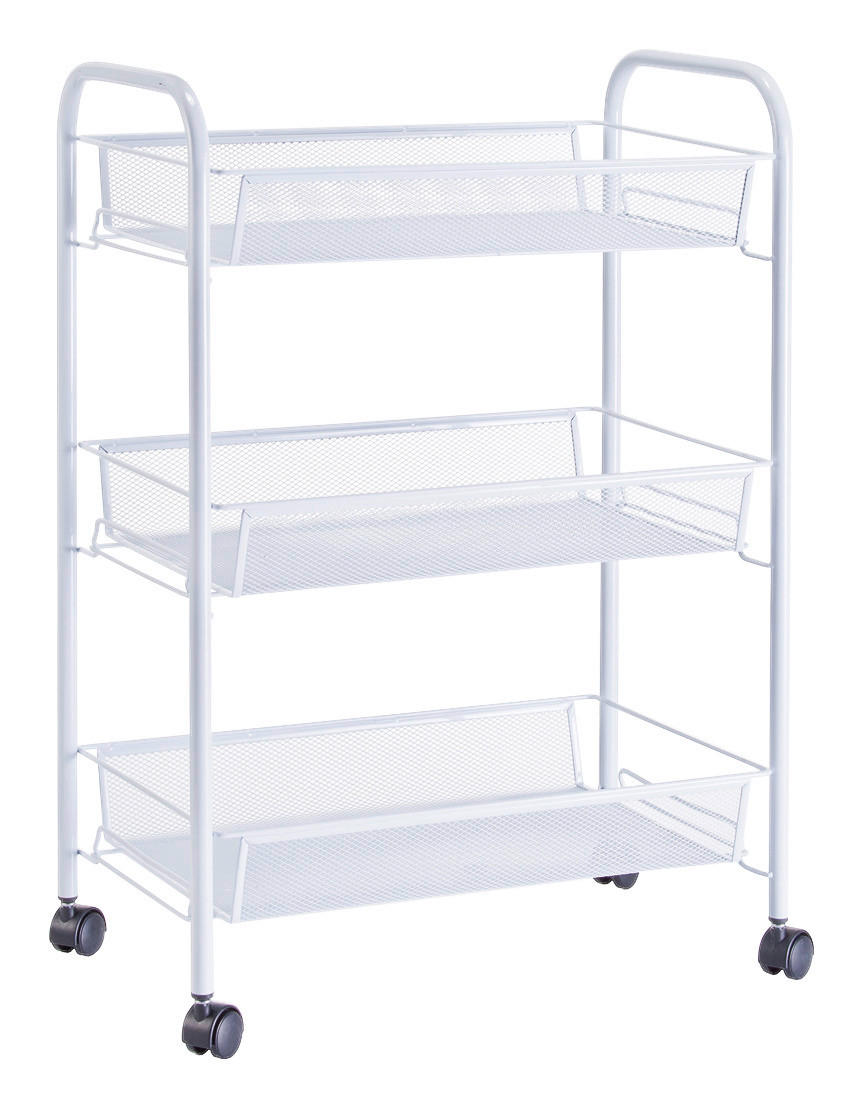 Zeller Rollwagen weiß Mesh B/H/L: ca. 26x63x44 cm Rollwagen - weiß (44,00/26,00/63,00cm) - Zeller