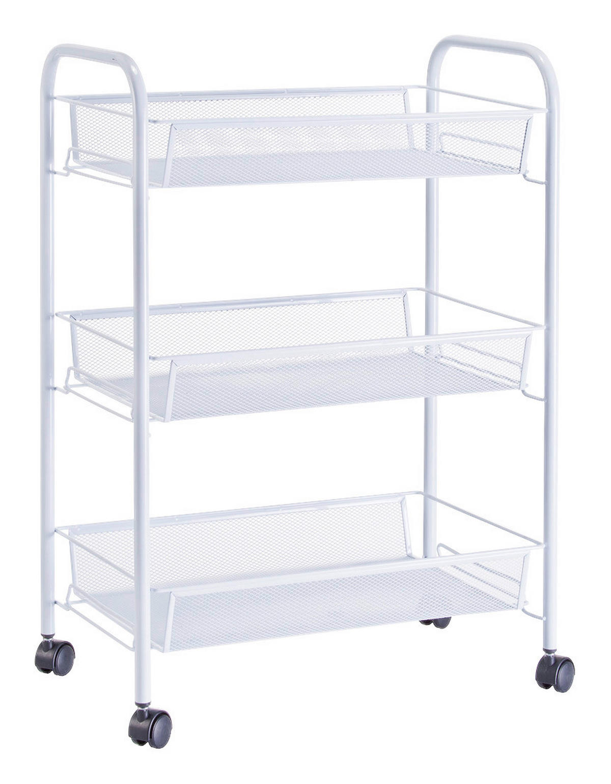 Zeller Rollwagen weiß Mesh B/H/L: ca. 26x63x44 cm Rollwagen - weiß (44,00/26,00/63,00cm) - Zeller