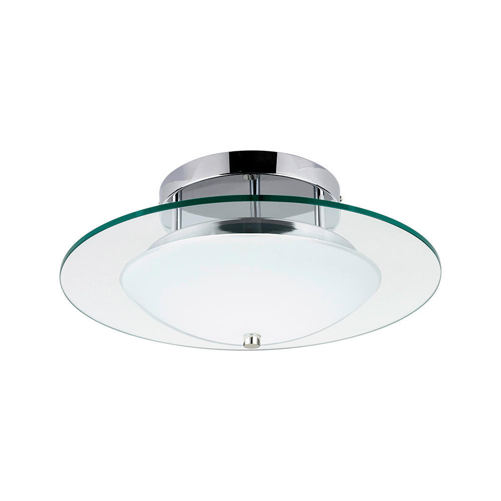 SPOT Light Deckenleuchte 9250128 Chrom weiß transparent Metall Glas H/D:  ca. 19x45 cm ▷ online bei POCO kaufen
