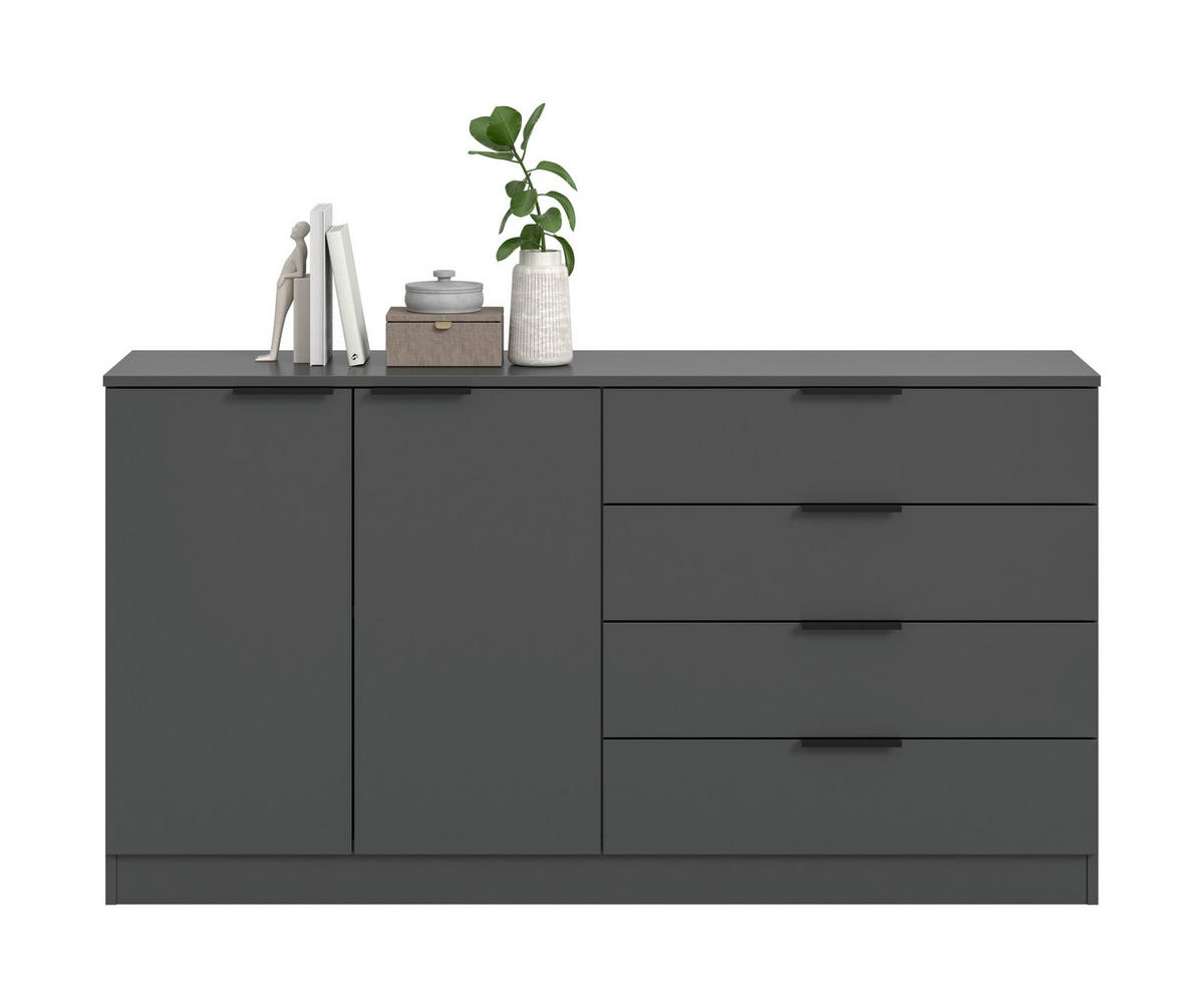 Kommode KOPENHAGEN anthrazit B/H/T: ca. 148x79x35 cm KOPENHAGEN - anthrazit (148,00/79,00/35,00cm) - xonox.home