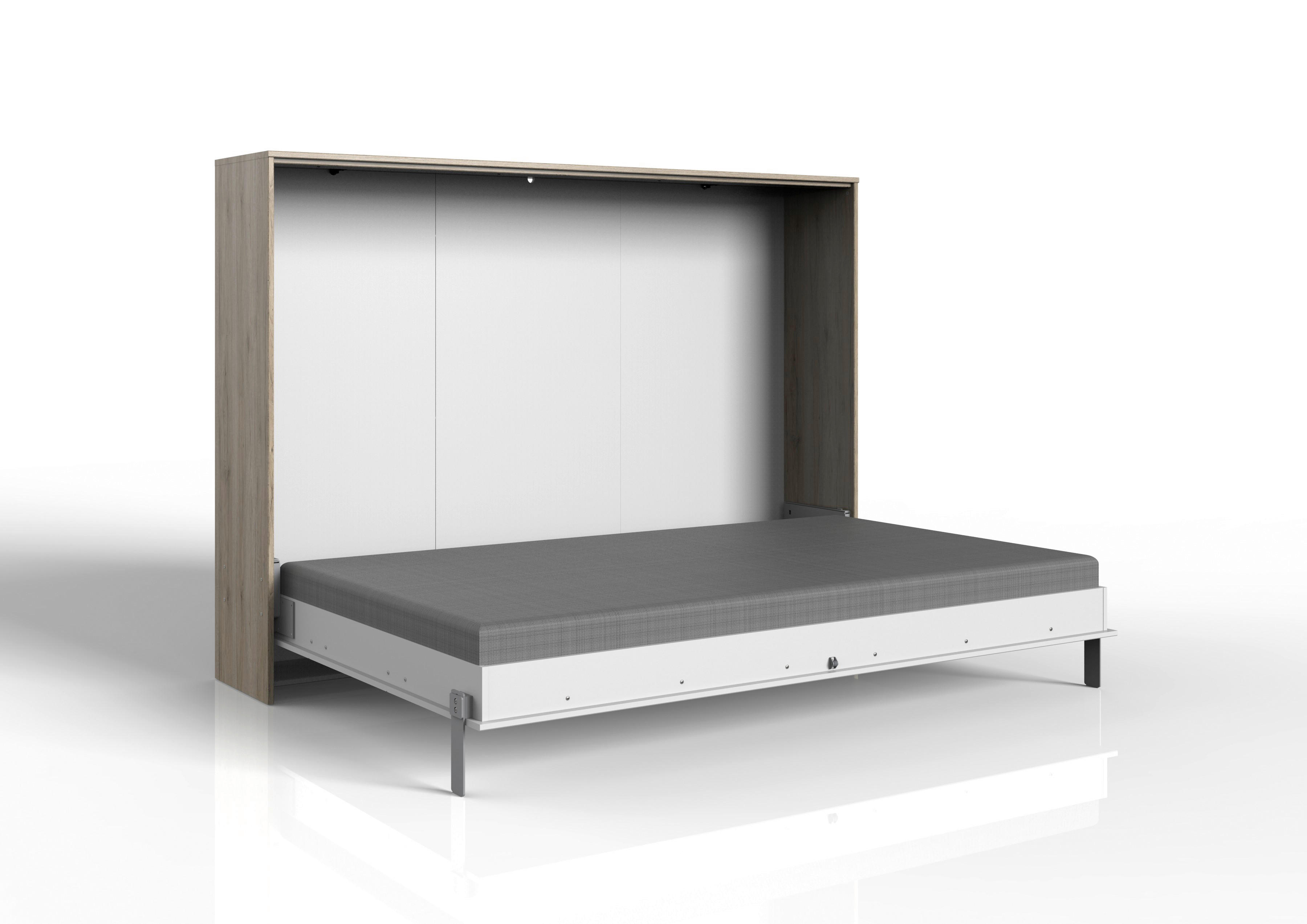 Klappbett Juist weiß Liegefläche B/L: ca. 140x200 cm Juist - Eiche/weiß (212,00/154,00/43,00cm)