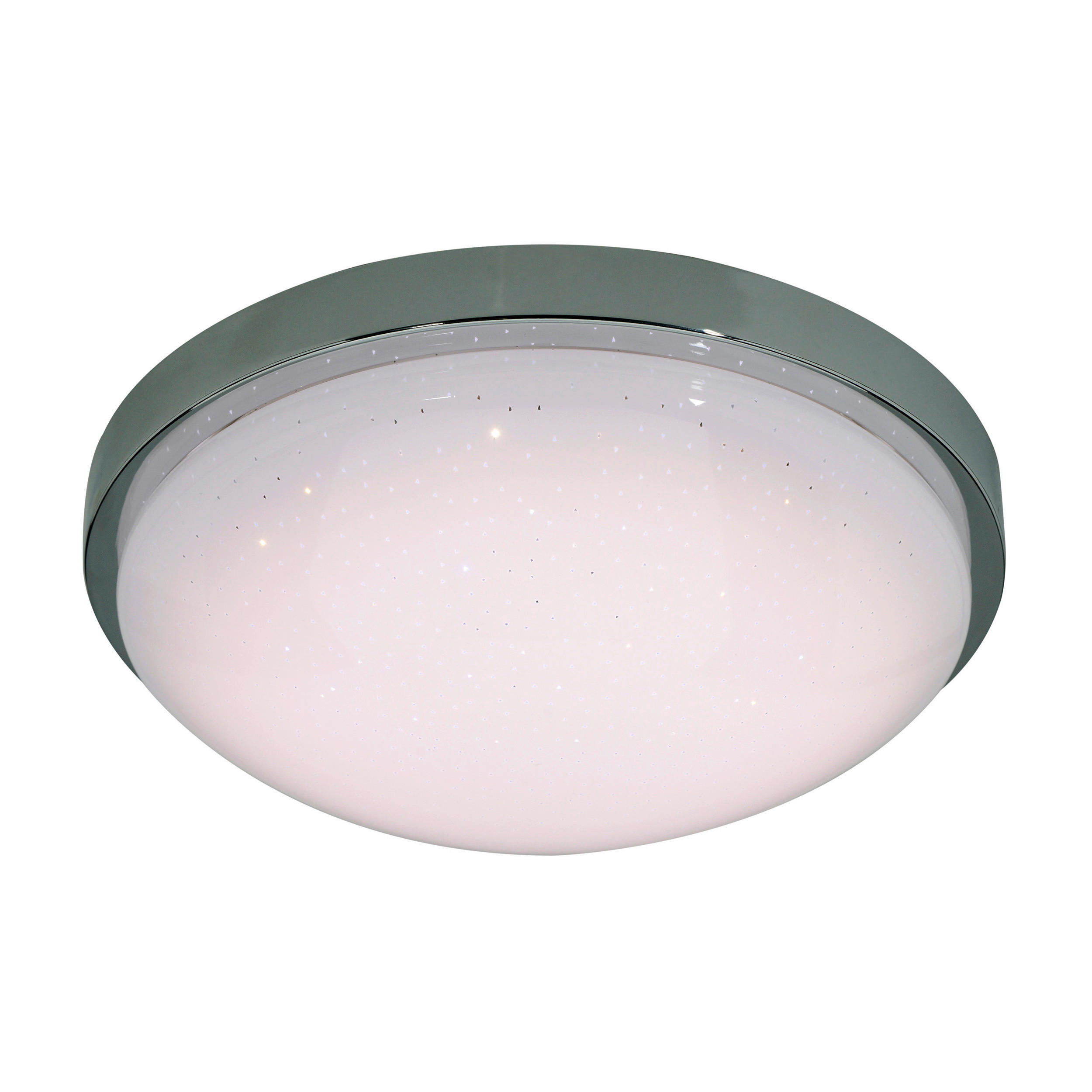 Näve Leuchten LED-Deckenleuchte Chrom Metall Kunststoff B/H/T/D: ca. 29x9x29x29 cm CATANIA - Chrom (29,00/9,00/29,00cm) - Näve Leuchten
