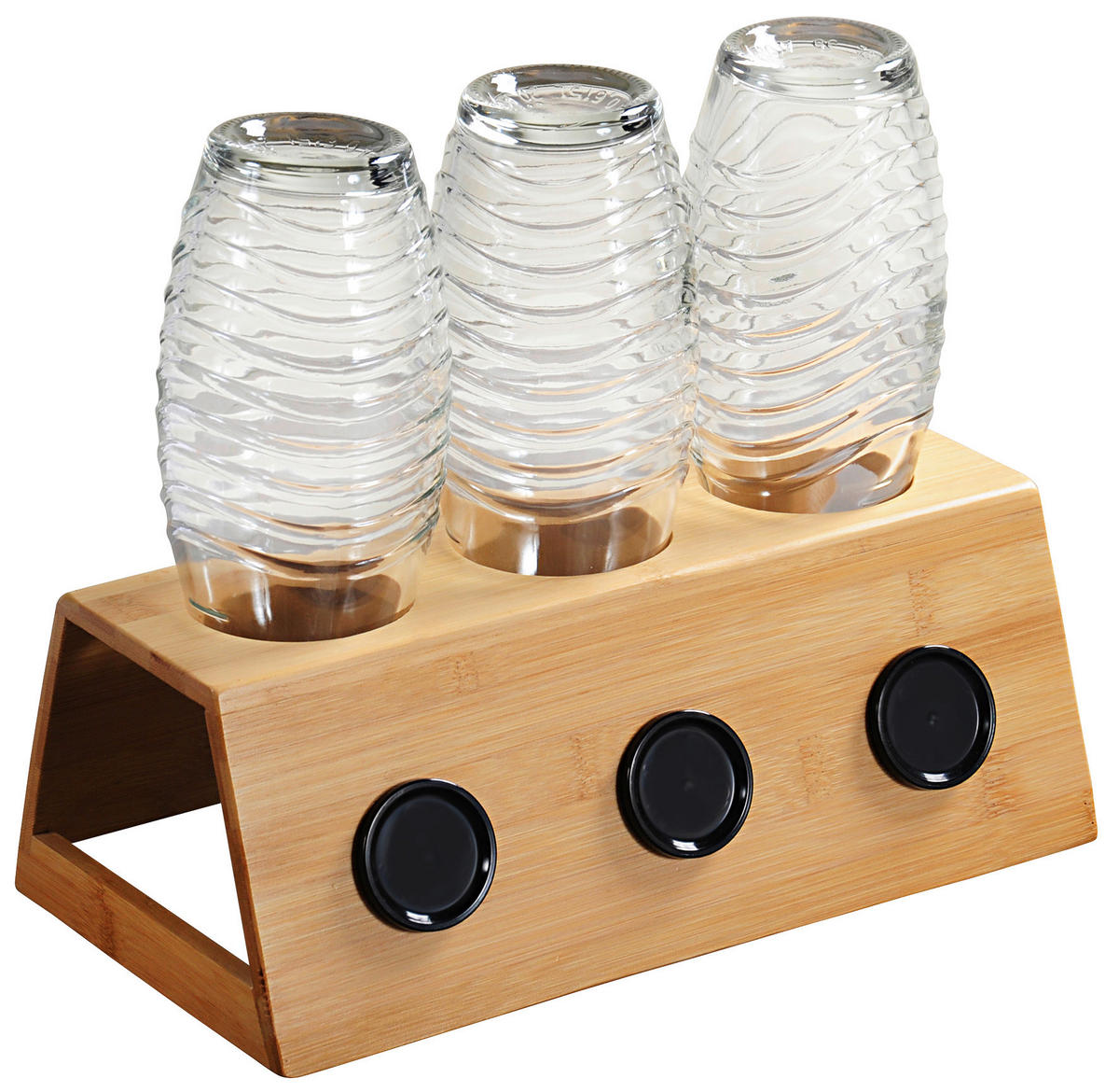 Kesper Flaschenhalter natur Bambus B/H/L: ca. 32x12x17,5 cm Flaschenhalter - natur (17,50/32,00/12,00cm) - Kesper