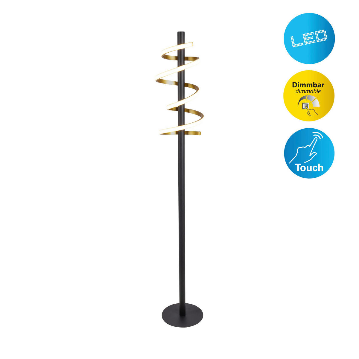 Näve Leuchten LED-Leuchten 2085658 gold Kunststoff Metall B/H/T: ca. 22x140x22 cm 1 Brennstellen Belleza - gold (22,00/140,00/22,00cm) - Näve Leuchten
