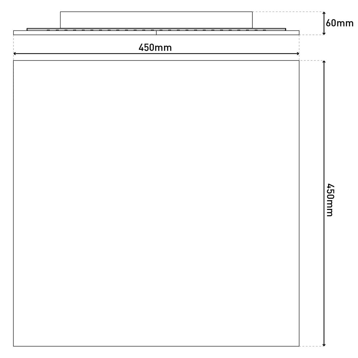Näve Leuchten LED-Panel 1382161 multicolor Kunststoff Metall B/H/T: ca. 45x6x45 cm 2 Brennstellen LED Backlight Panel - multicolor (45,00/6,00/45,00cm) - Näve Leuchten