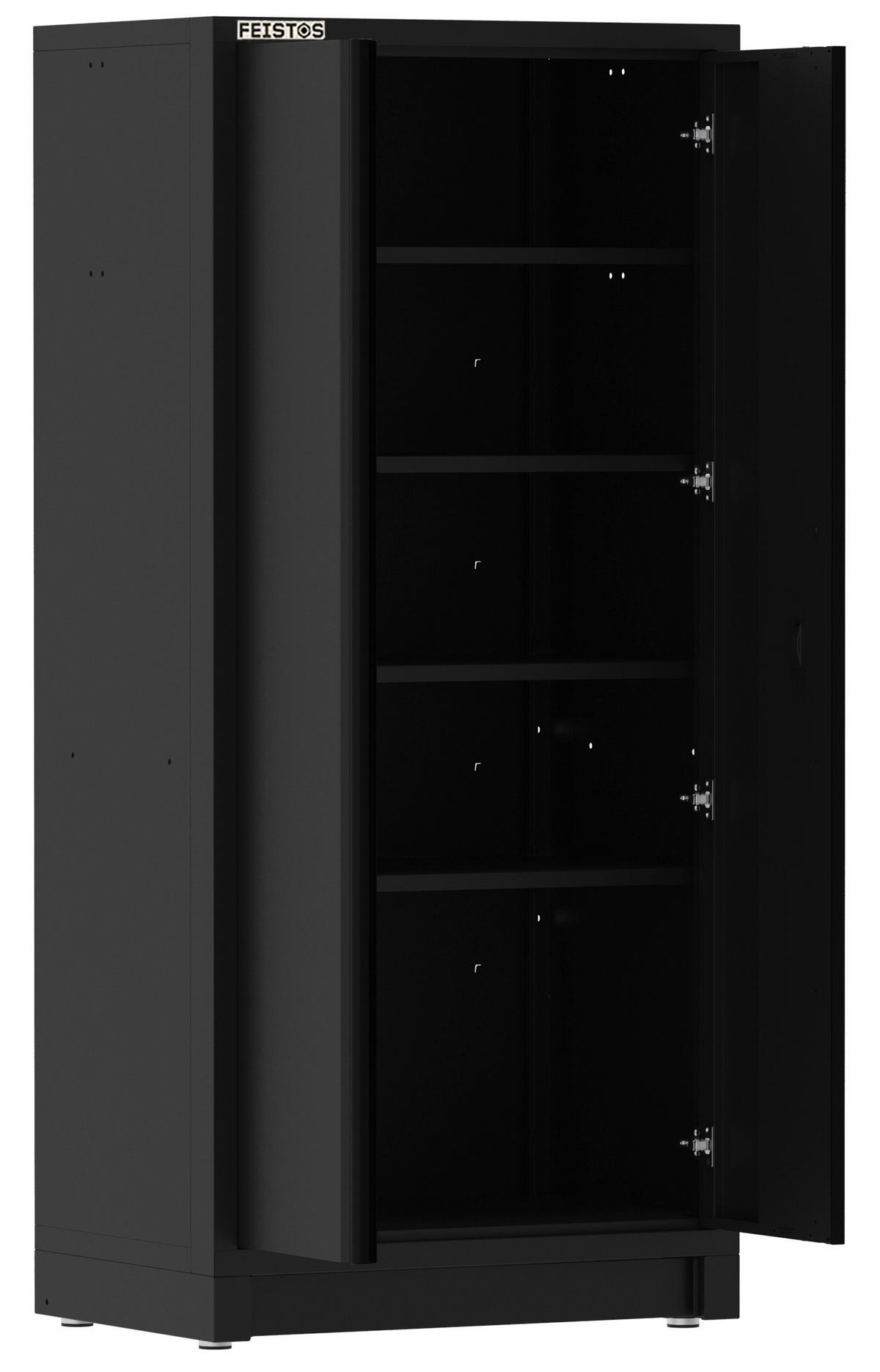 Hochschrank EOS Blackline schwarz B/H/L: ca. 92x200x61 cm EOS Blackline - schwarz (61,00/92,00/200,00cm) - Feistos