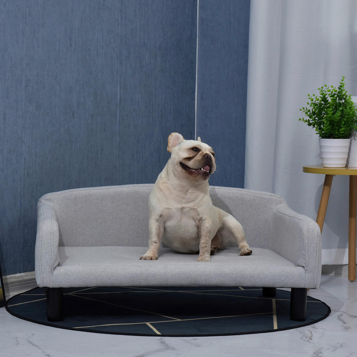 PawHut Hundesofa hellgrau Polyester B/H/L: ca. 82x36x54 cm Hundesofa - hellgrau (54,00/82,00/36,00cm) - PawHut