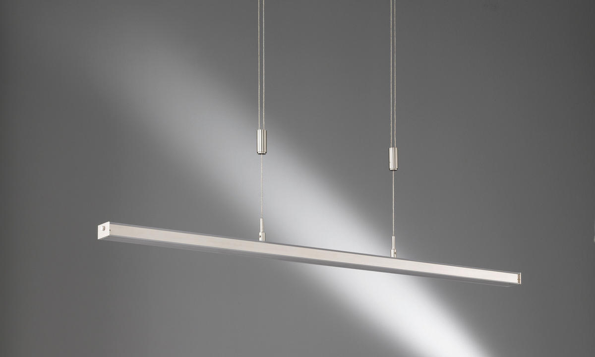 Fischer & Honsel LED-Pendelleuchte 60059 nickel matt Metall Acryl B/H/T: ca. 115x150x7 cm 2.0 Brennstellen Vitan TW - nickel matt (115,00/150,00/7,00cm) - Fischer & Honsel
