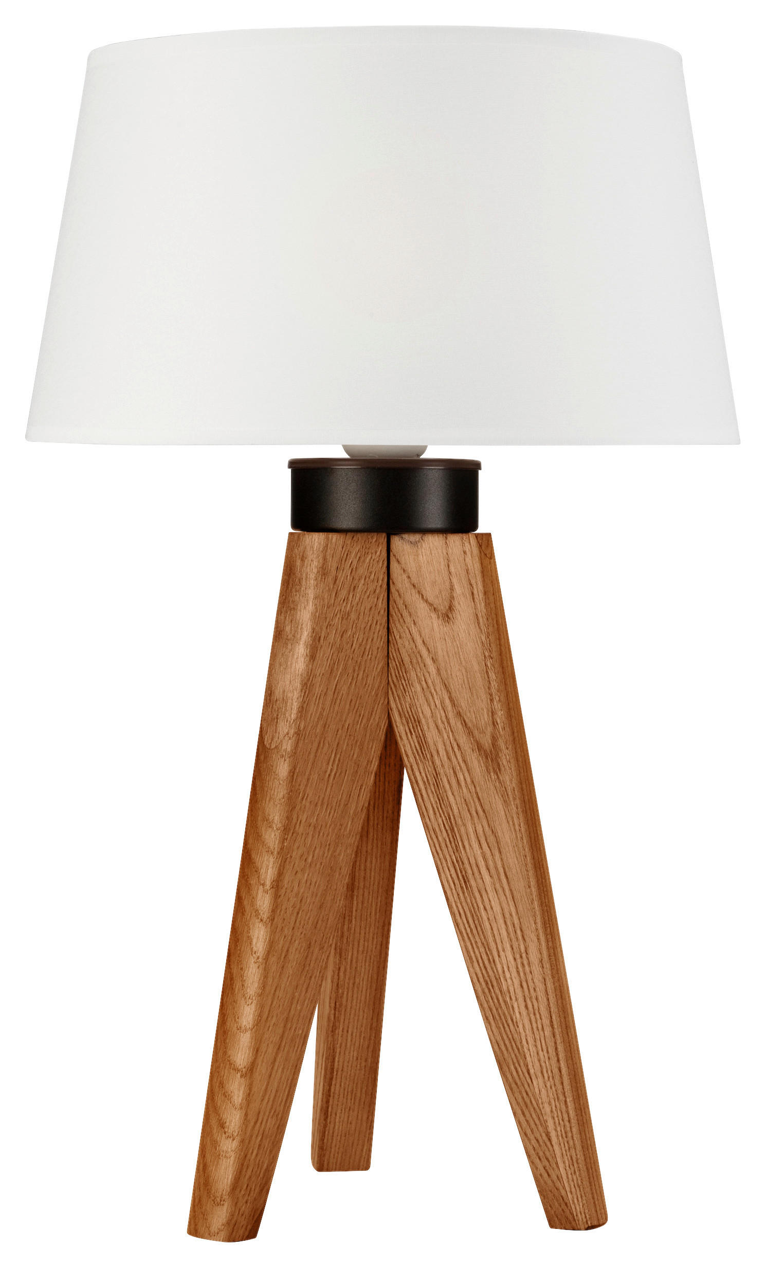 Lamkur Tischlampe Eiche rustikal Holz Stahl B/H/L: ca. 34x38x38 cm E27 1 Brennstellen Aida - Eiche/rustikal (38,00/34,00/38,00cm) - Lamkur