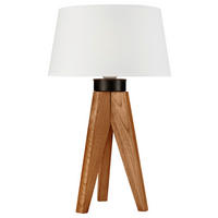Lamkur Tischlampe Eiche rustikal Holz Stahl B/H/L: ca. 34x38x38 cm E27 1 Brennstellen Aida - Eiche/rustikal (38,00/34,00/38,00cm) - Lamkur