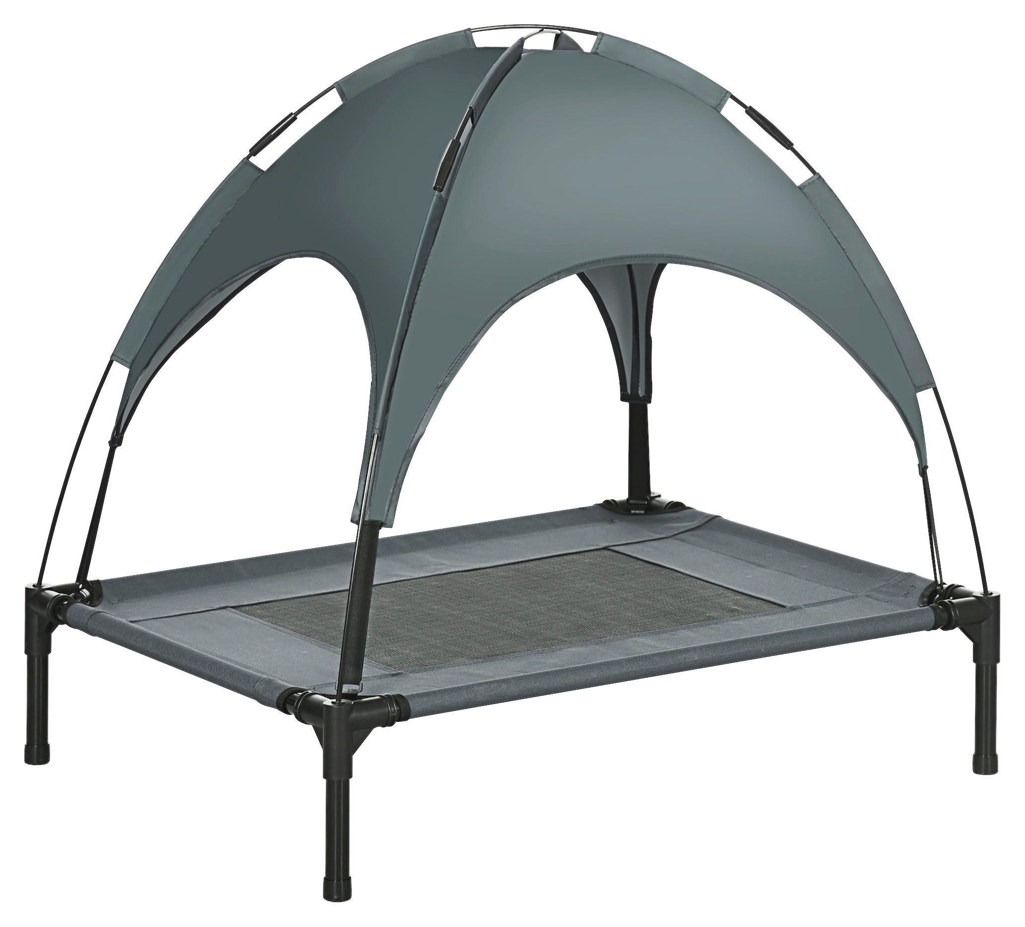 PawHut Hunde-Zubehör schwarz Polypropylen B/H/L: ca. 61x76x73 cm Hundebett - schwarz/grau (73,00/61,00/76,00cm) - PawHut